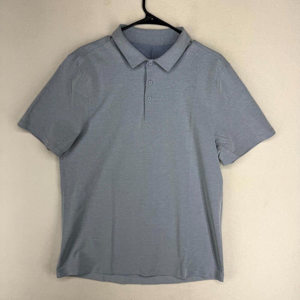 Lululemon Light Blue Short Sleeve Polo Mens Size M
